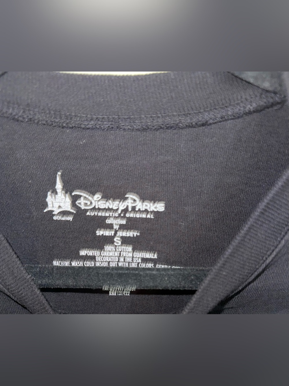 Disney Parks Disneyland Spirit Jersey Black Long Sleeve Size S - Picture 6 of 11